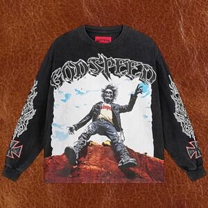 Men's Black Long Sleeve Godspeed